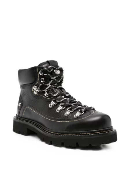 Botine Dsquared2 cu șireturi din piele negru