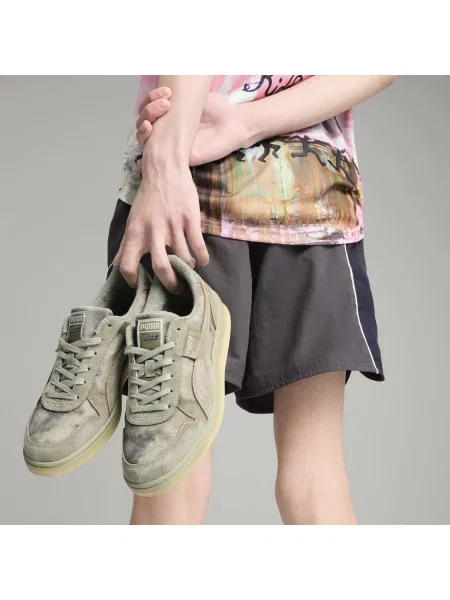 Sneakersy Puma zamszowe z przetarciami zielone