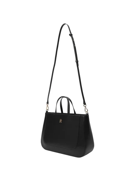 Kabelka Tommy Hilfiger Th Glam Satchel čierna