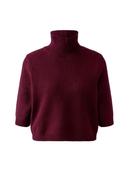 Sweter z golfem Oui do golfa czerwony