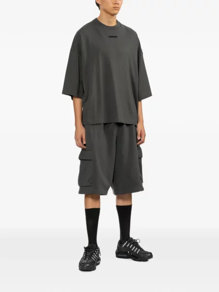 Tricou Essentials cu autograf gri