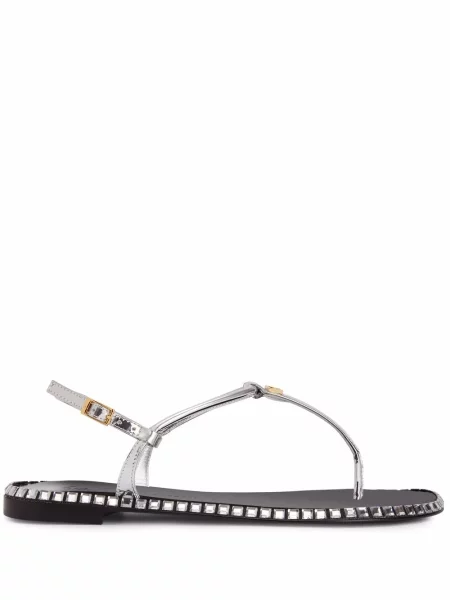 Sandale Giuseppe Zanotti din piele argintiu