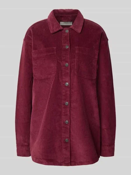 Bluzka koszulowa o kroju regular fit ze sztruksu z na piersi model ‘ALVA’ Noisy May