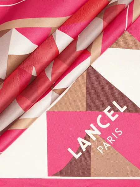 Fular Lancel de mătase roz