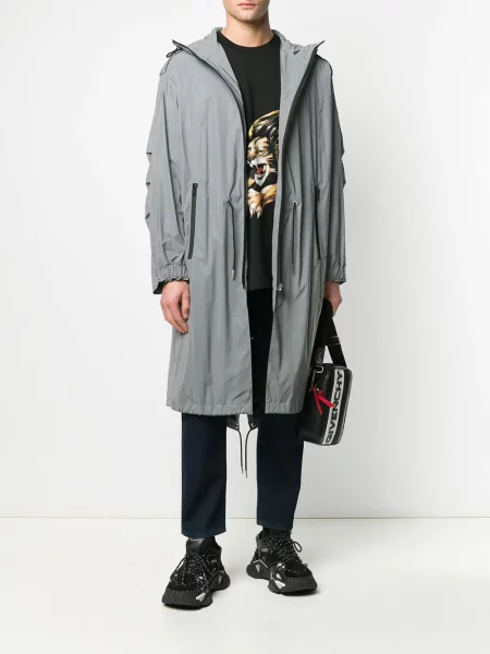 Juosmuo parka Givenchy su gobtuvu pilka