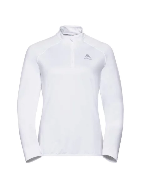 T-shirt de course Odlo demi-zip BERRA LIGHT biała