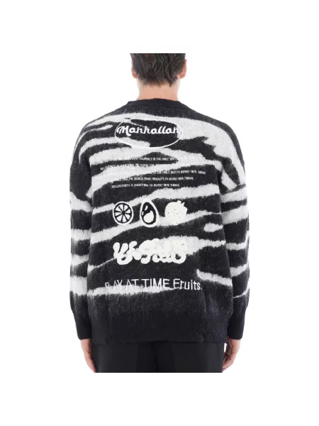 Cardigan Acupuncture cu model zebră negru