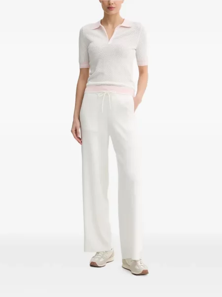 Tricou polo Guess tricotate alb