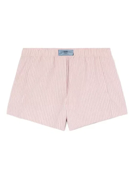 Pantaloni scurți Ganni cu dungi roz