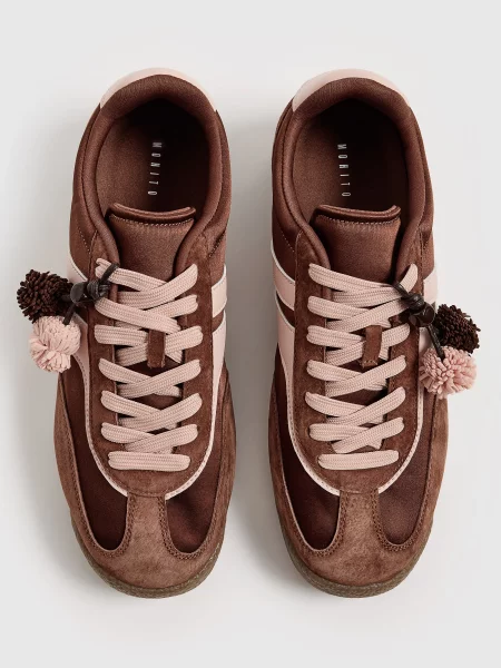 Mohito Sneakers stiliaus batai tamsiai ruda