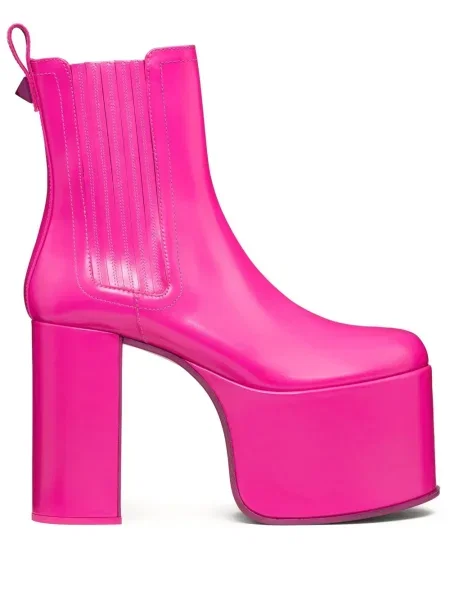 Botine Valentino Garavani cu platformă roz