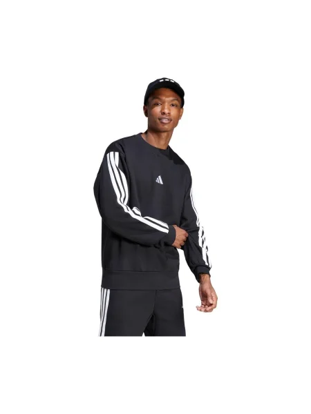 Pruhovaná fleecová košeľa Adidas biela