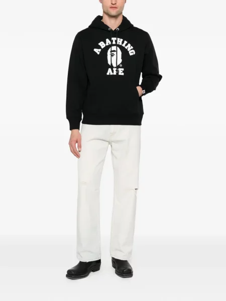 Hanorac cu glugă A Bathing Ape® cu imagine negru