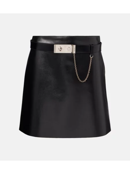 Fustă din piele Prada negru