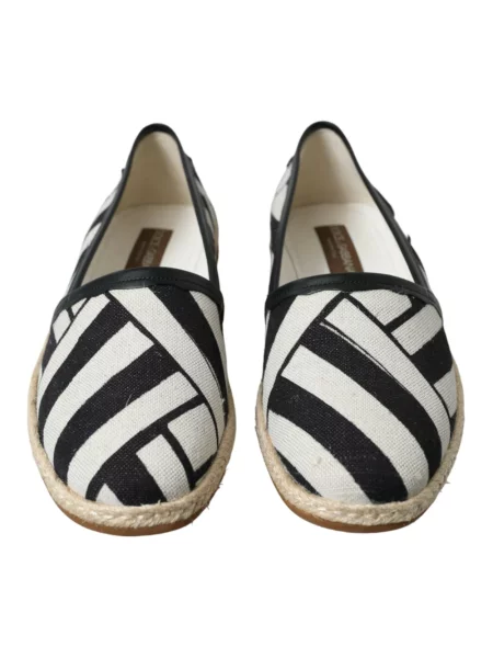 Espadryle Dolce And Gabbana skórzane czarne