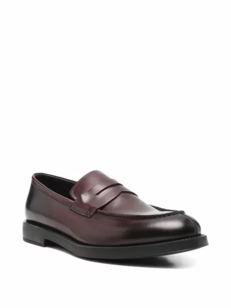 Pantofi loafer Fratelli Rossetti din piele roșu