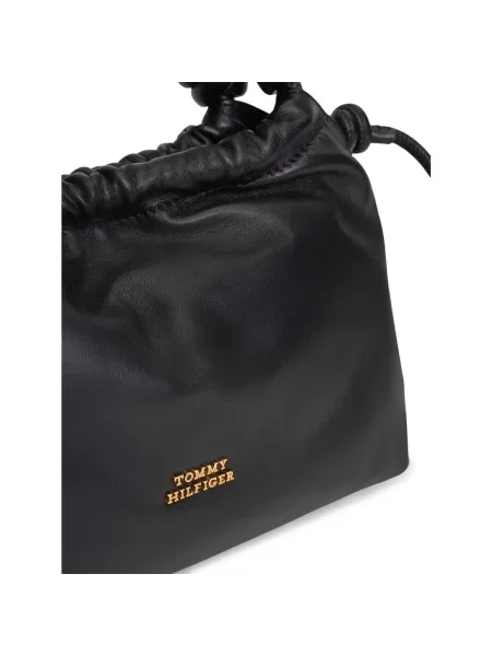 Tommy Hilfiger geantă crossbody pentru femei din piele negru