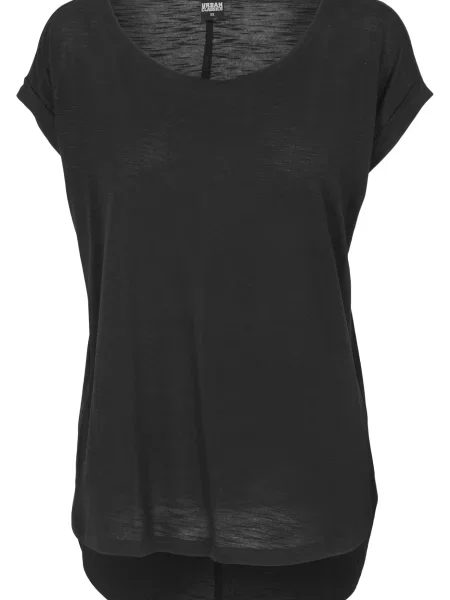 Spate lung tricou Urban Classics lung negru