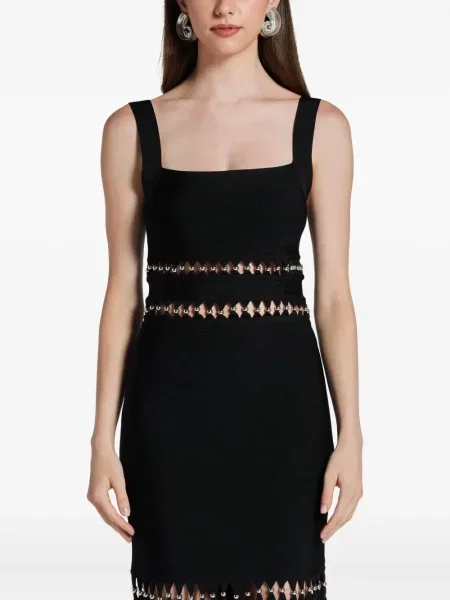 Rochie Hervé Léger cu franjuri negru