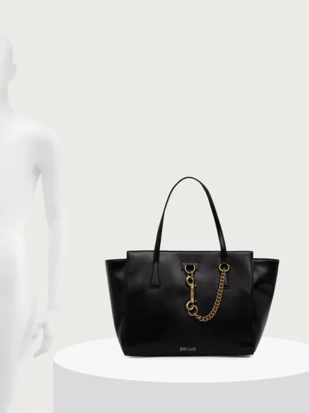 Кожаная сумка шоппер Just Cavalli