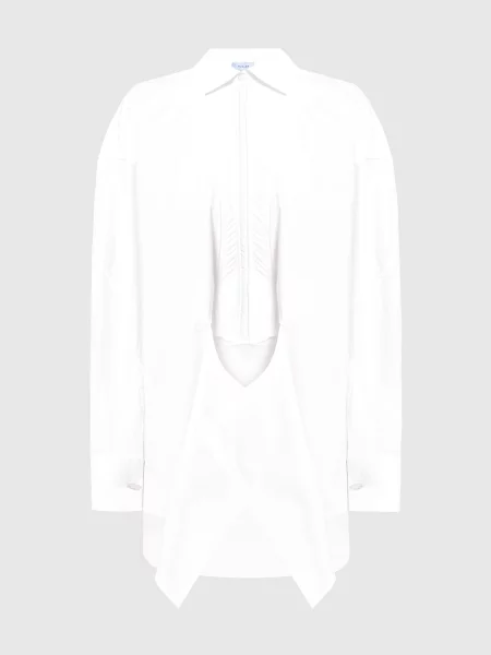 Асиметрична сорочка Thierry Mugler біла