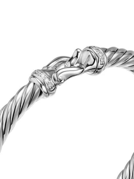 Brăţară David Yurman cu cataramă argintiu