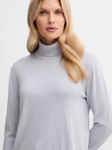 Calvin Klein pulóver gyapjúkeverékből lila