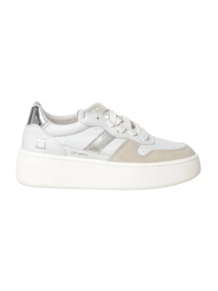 Sneakersy D.a.t.e. skórzane na platformie białe