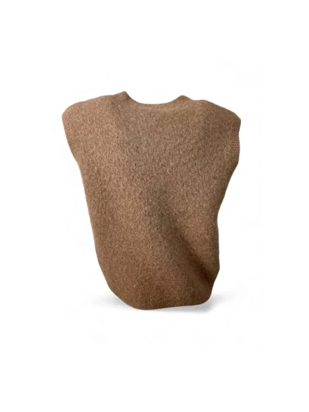 Dzianinowy sweter Vicolo bez rękawów brązowy