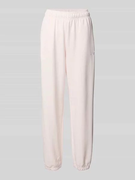 Spodnie dresowe z haftowanym logo New Balance różowe
