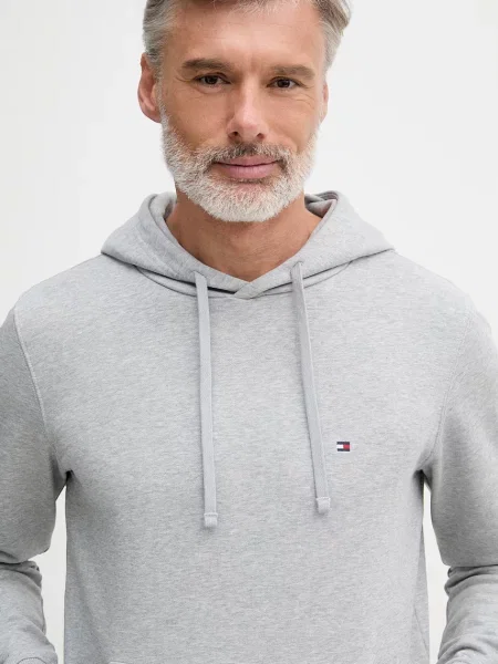 Суичър с качулка Tommy Hilfiger сиво