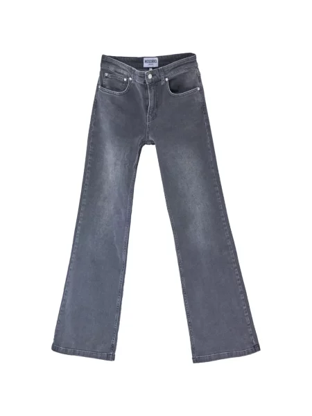 Blugi evazați Moschino Jeans cu talie joasă gri