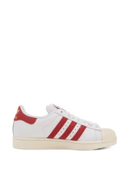 Decupat pantaloni scurți Adidas cu dungi cu autograf albastru