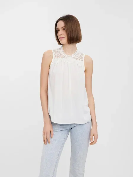 VERO MODA Bluză Maple' alb
