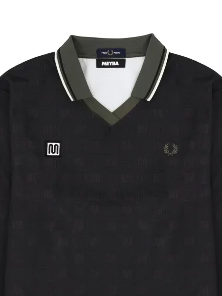 Lung tricou polo Fred Perry negru