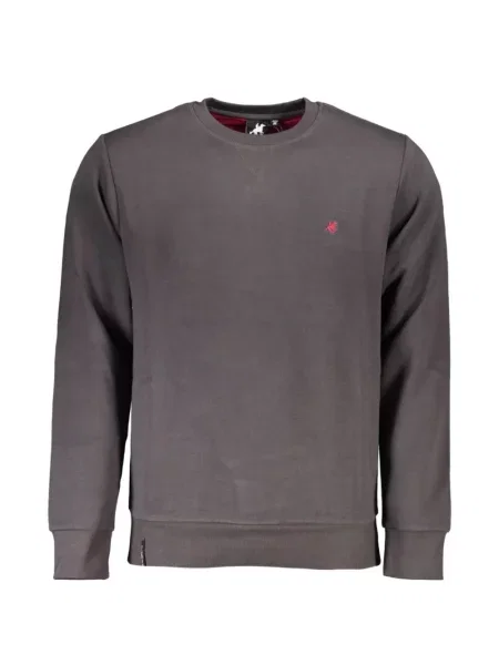 Hanorac crewneck U.s. Grand cu broderie cu decolteu rotund gri