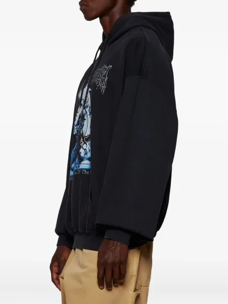 Hanorac cu glugă Vetements cu imagine negru