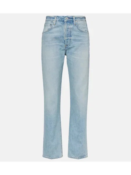 Proste jeansy Citizens Of Humanity z wysoką talią niebieskie