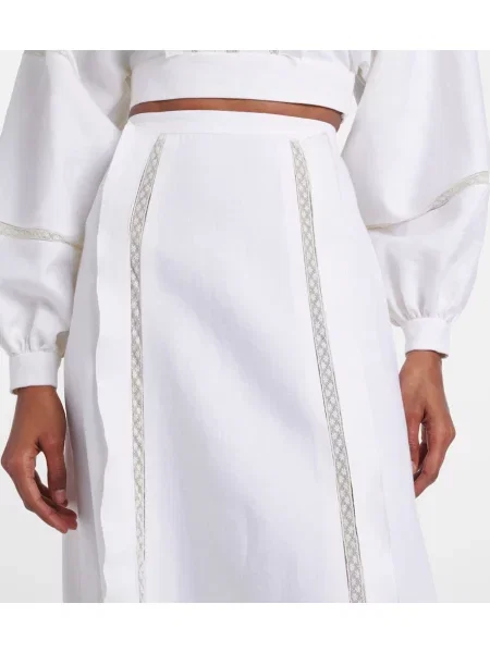 Fusta maxi Valentino de in alb