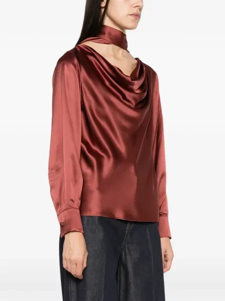 Top Max Mara de mătase roșu