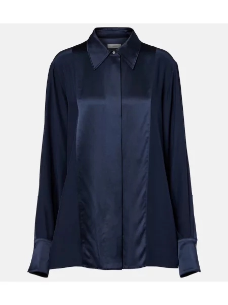 Cămașă Joseph din satin albastru