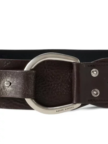 Cu centură curea Ralph Lauren Collection din piele maro