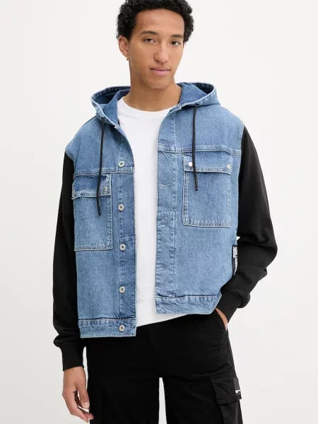 Kurtka jeansowa Karl Lagerfeld Jeans niebieska
