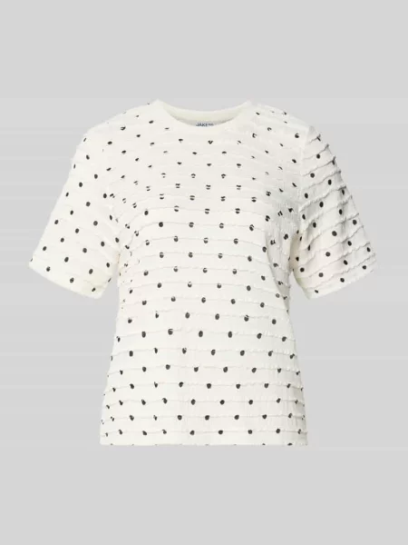 T-shirt o pudełkowym kroju z wzorem na całej powierzchni Jake*s Casual biała