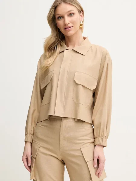 Simona Corsellini geaca de tranzitie verde