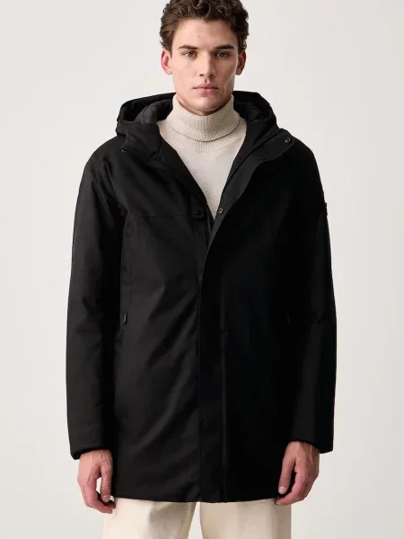 BOSS Green jachetă de iarnă pentru bărbați OW_Hexatech Parka negru