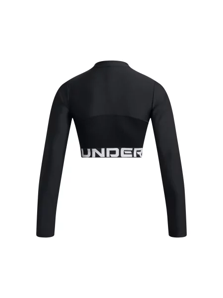 Tréninkové tílko top Under Armour Heat Gear Rib black/black/white bílé