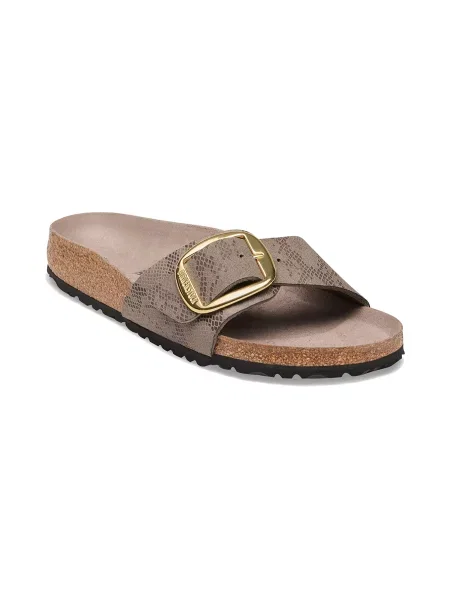 Birkenstock Madrid Big Buckle Synthetics Regular Fit SYN Python Gray Taupe Kobiety Sandały Birkenstock Size: 5 szary