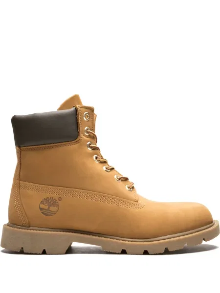 Cizme scurte Timberland cu șireturi din dantelă maro