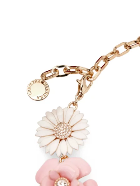 Colier Carolina Herrera cu model floral roz